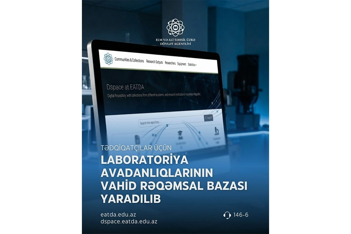 Tədqiqatçılar üçün laboratoriya avadanlıqlarının vahid rəqəmsal bazası yaradılıb