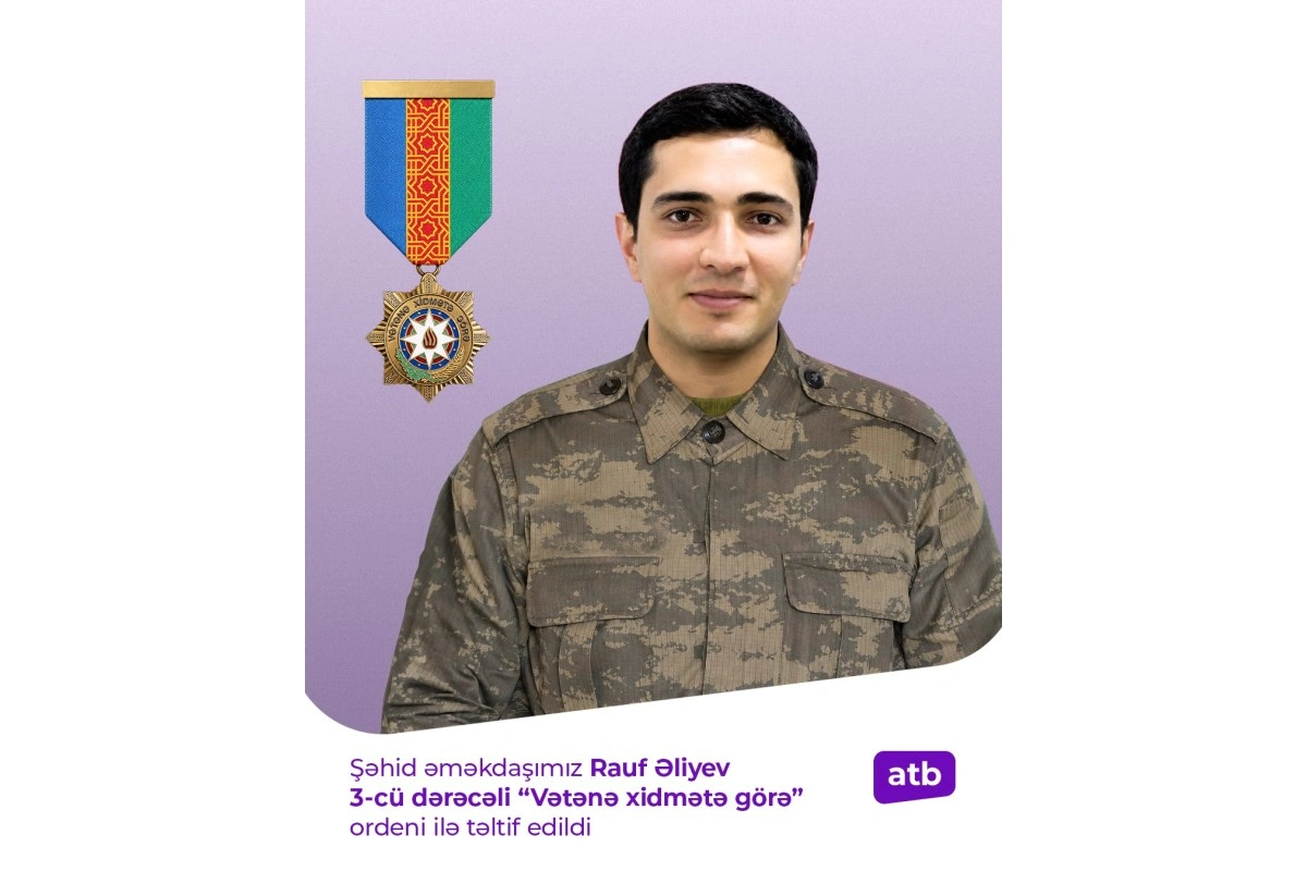 "Azər Türk Bank"ın şəhid əməkdaşı ordenlə təltif edilib