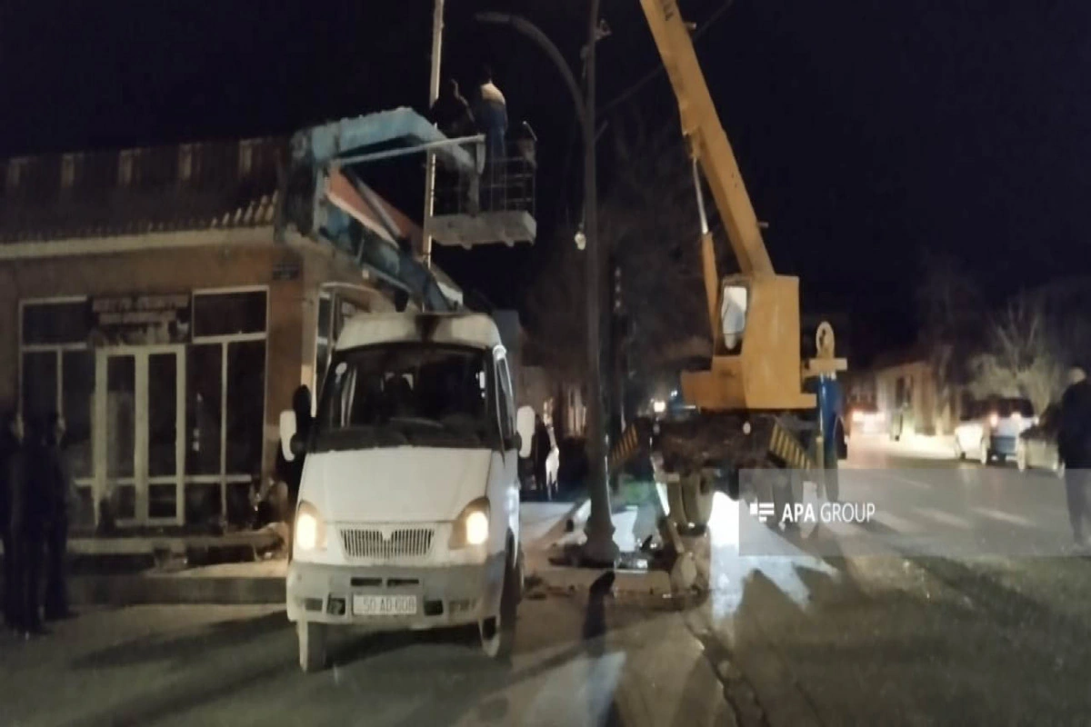Xaçmaz şəhərinə elektrik enerjisinin verilişi bərpa edilib - FOTO - YENİLƏNİB