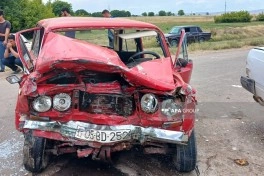 Goranboyda yol qəzasında iki nəfər ölüb, xəsarət alanlar var - FOTO