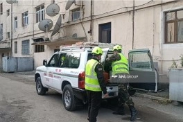 Tovuzda bağlı qapı arxasında qalan 7 aylıq uşaq xilas edilib