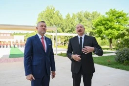 Slovakiya Prezidentinin Şuşada rəsmi qarşılanma mərasimi olub