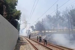 Babək prospektində açıq ərazidə yanğın söndürülüb - FOTO - YENİLƏNİB - VİDEO