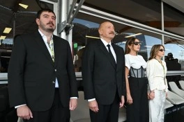 Prezident İlham Əliyev və birinci xanım Mehriban Əliyeva Formula 1 Azərbaycan Qran-Prisinin əsas yarışına baxıblar - YENİLƏNİB-2