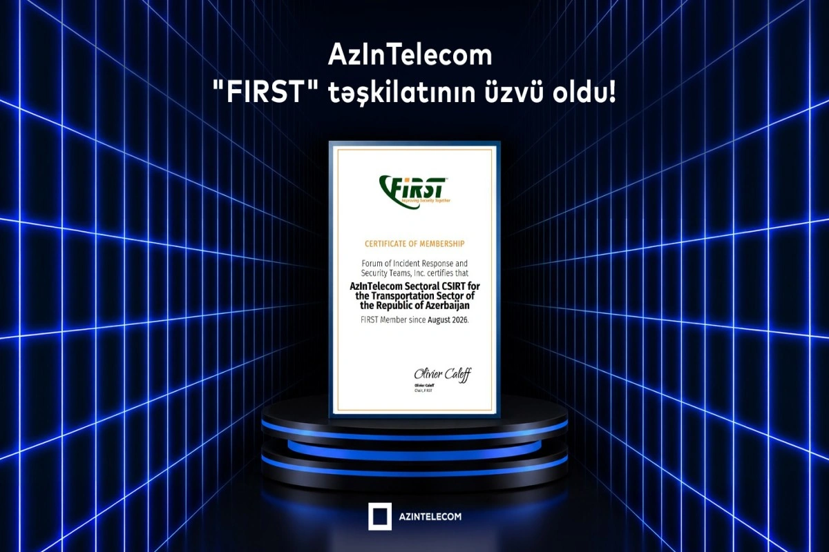 “AzInTelecom”un kibertəhlükəsizlik xidməti qlobal səviyyədə tanınıb