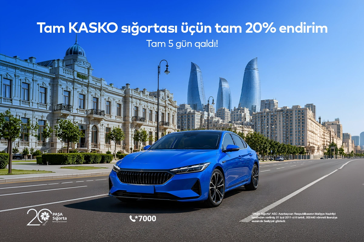 KASKO sığortasını endirimlə almaq üçün 5 gün qaldı