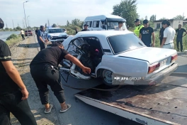 Sabirabadda yol qəzası olub, ölən və xəsarət alanlar var - FOTO
