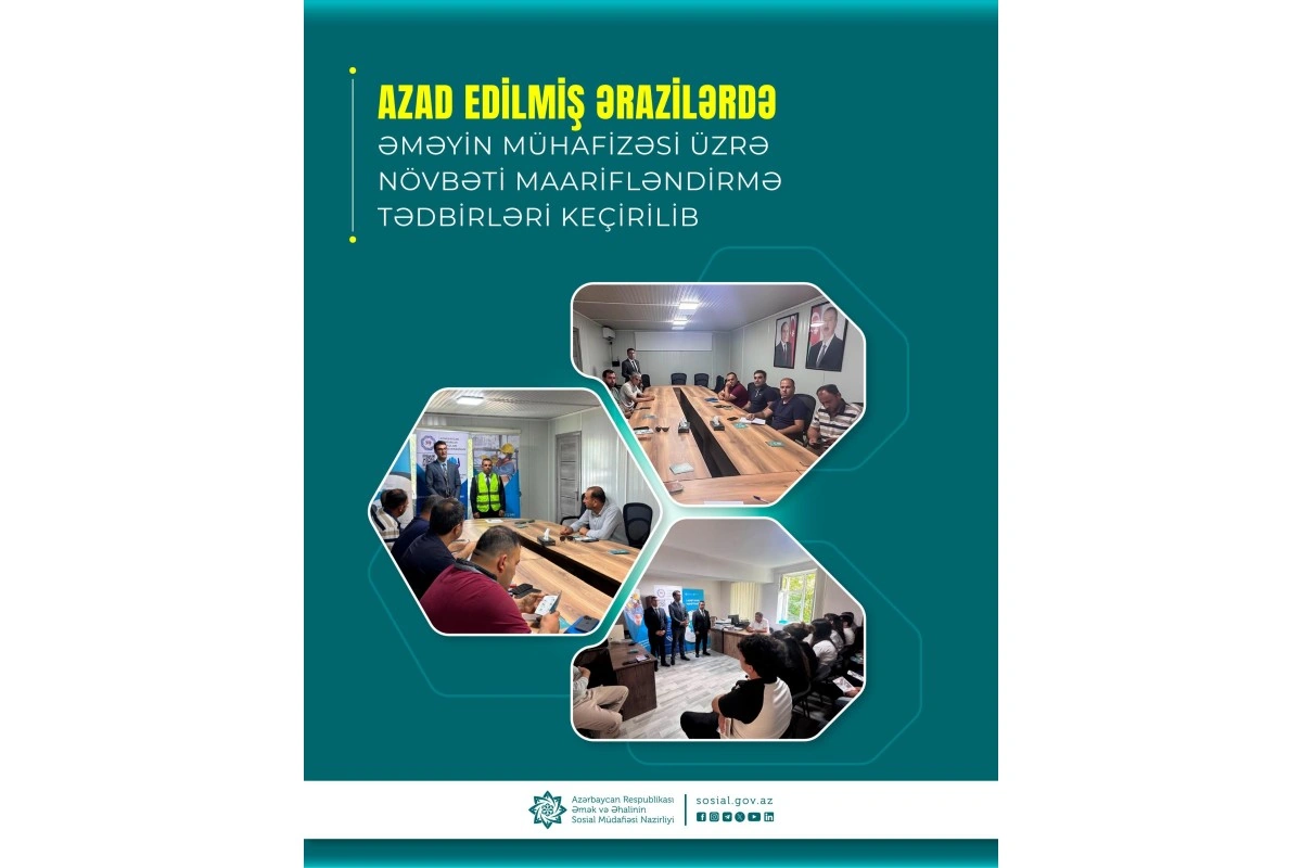 Ağdam, Ağdərə və Xocavənddə əməyin mühafizəsinə dair 18 tədbir keçirilib