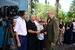 Prezident İlham Əliyev Xocavənd rayonunun Quzeyxırman kəndində olub - FOTO