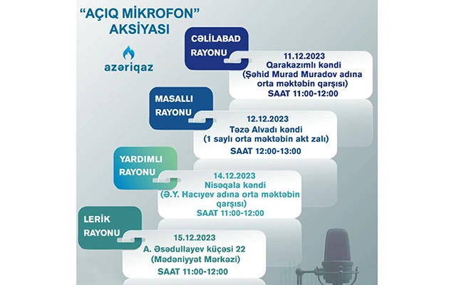 Dörd rayonda “Açıq mikrofon” aksiyası keçiriləcək