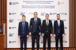 “Bakı Gəmiqayırma Zavodu”  və “KTZ Express Shipping” arasında müqavilə imzalanıb