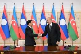 Azərbaycan və Laos prezidentləri mətbuata bəyanatlarla çıxış ediblər - YENİLƏNİB-1