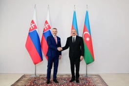 Slovakiya Prezidentinin Şuşada rəsmi qarşılanma mərasimi olub
