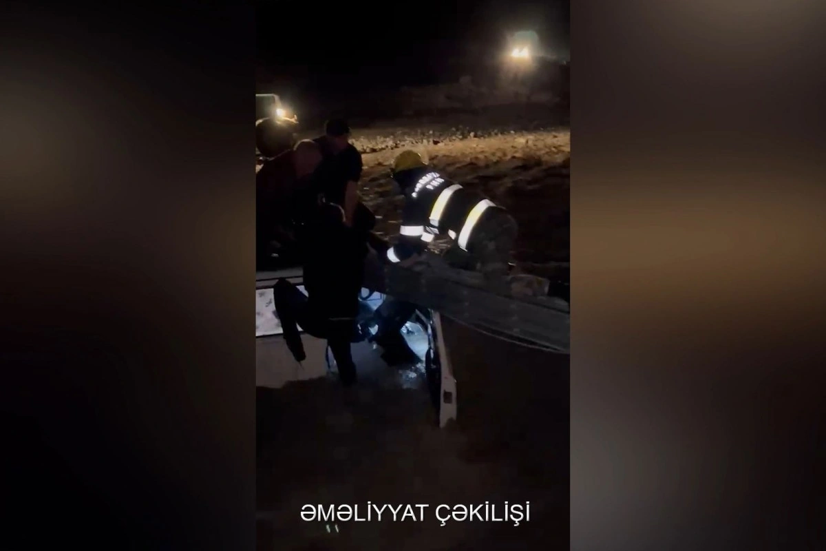 FHN: İsmayıllıda çayda köməksiz vəziyyətdə qalan 5 nəfər xilas edilib - YENİLƏNİB  - VİDEO