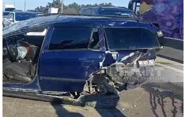 Bakı-Sumqayıt yolunda ağır qəza, 8 yaralı var  - Foto