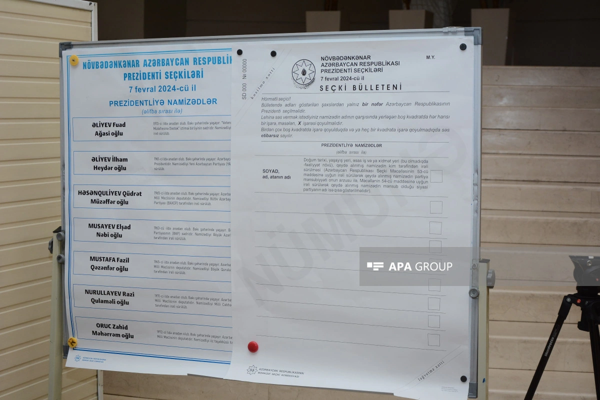Azərbaycanda növbədənkənar prezident seçkiləri ilə əlaqədar səsvermə başlayıb