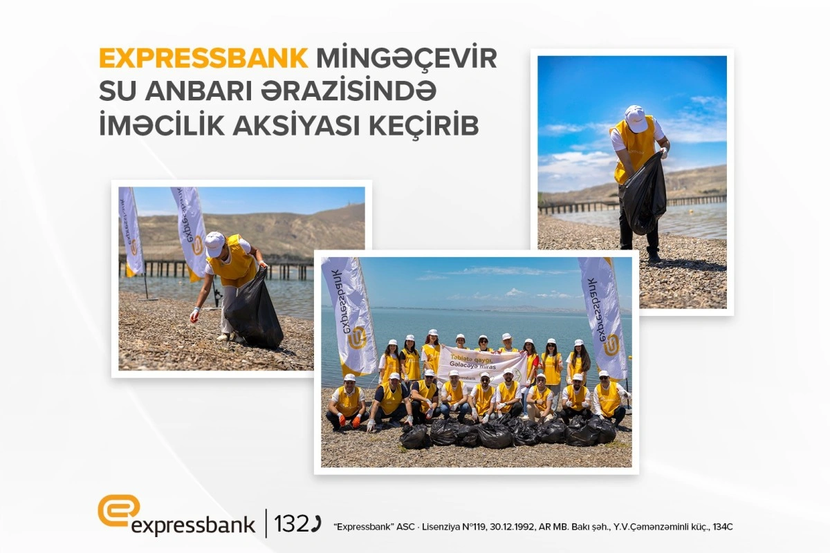Expressbank Mingəçevirdə təmizlik aksiyası keçirib