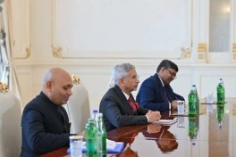 Azərbaycan Prezidenti İlham Əliyev Hindistanın xarici işlər nazirini qəbul edib