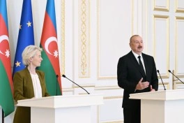 Prezident İlham Əliyev və Ursula fon der Lyayen mətbuata birgə bəyanatlarla çıxış ediblər - - FOTO - YENİLƏNİB-1