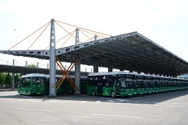 Prezident İlham Əliyev Naxçıvanda elektrik mühərrikli yeni avtobuslara baxıb, dəmir yolu infrastrukturunda aparılan yenidənqurma işləri ilə tanış olub - YENİLƏNİB - VİDEO