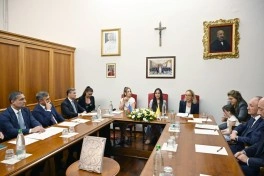 Romada Leyla Əliyeva ilə Müqəddəs Arxeologiya üzrə Pontifik Komissiyanın katibinin görüşü olub - FOTO