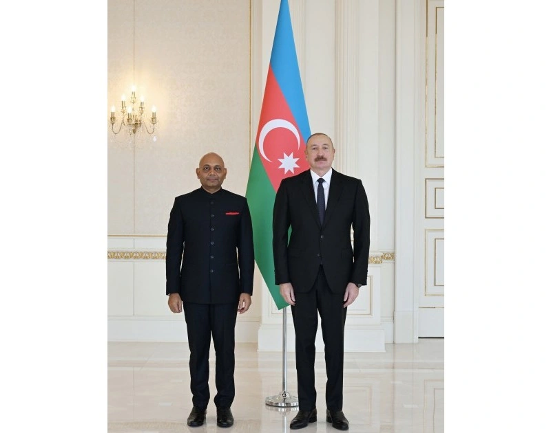 Prezident İlham Əliyev Hindistanın yeni təyin olunmuş səfirini qəbul edib