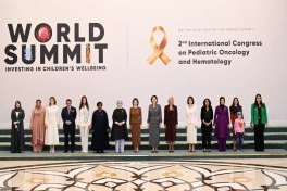 Leyla Əliyeva Səmərqənddə Uşaqların rifahına investisiya mövzusunda Ümumdünya Sammitinin açılışında iştirak edib - FOTO