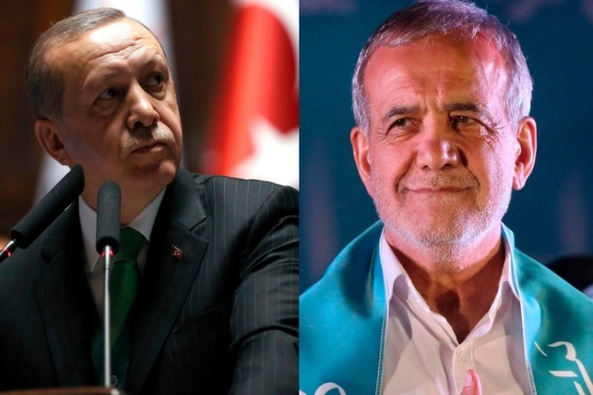 Ərdoğan Pezeşkianla İran-ABŞ danışıqlar prosesini müzakirə edib