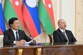 Azərbaycan və Laos prezidentləri mətbuata bəyanatlarla çıxış ediblər - YENİLƏNİB-1