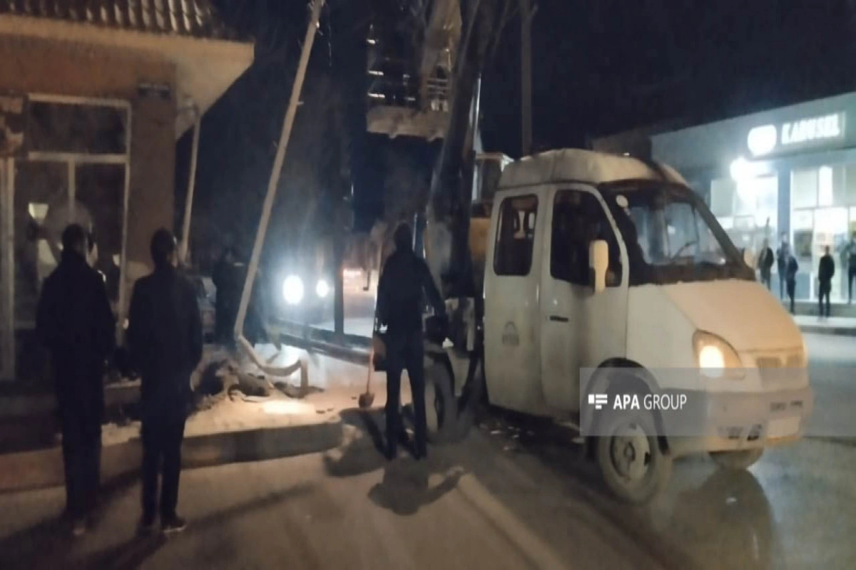 Xaçmaz şəhərinə elektrik enerjisinin verilişi bərpa edilib - FOTO - YENİLƏNİB