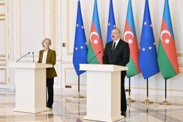 Prezident İlham Əliyev və Ursula fon der Lyayen mətbuata birgə bəyanatlarla çıxış ediblər - - FOTO - YENİLƏNİB-1