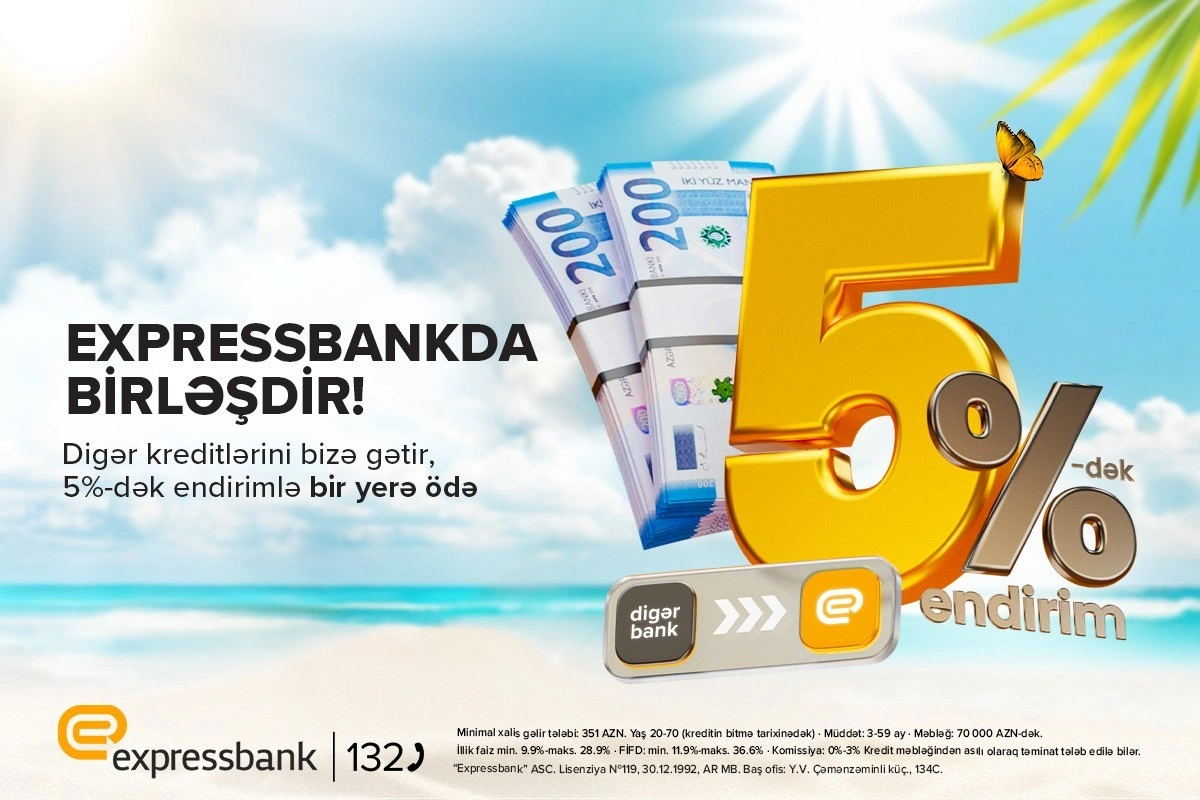 Bir neçə banka borcu olanlar üçün fürsət – illik 5%-dək endirim!