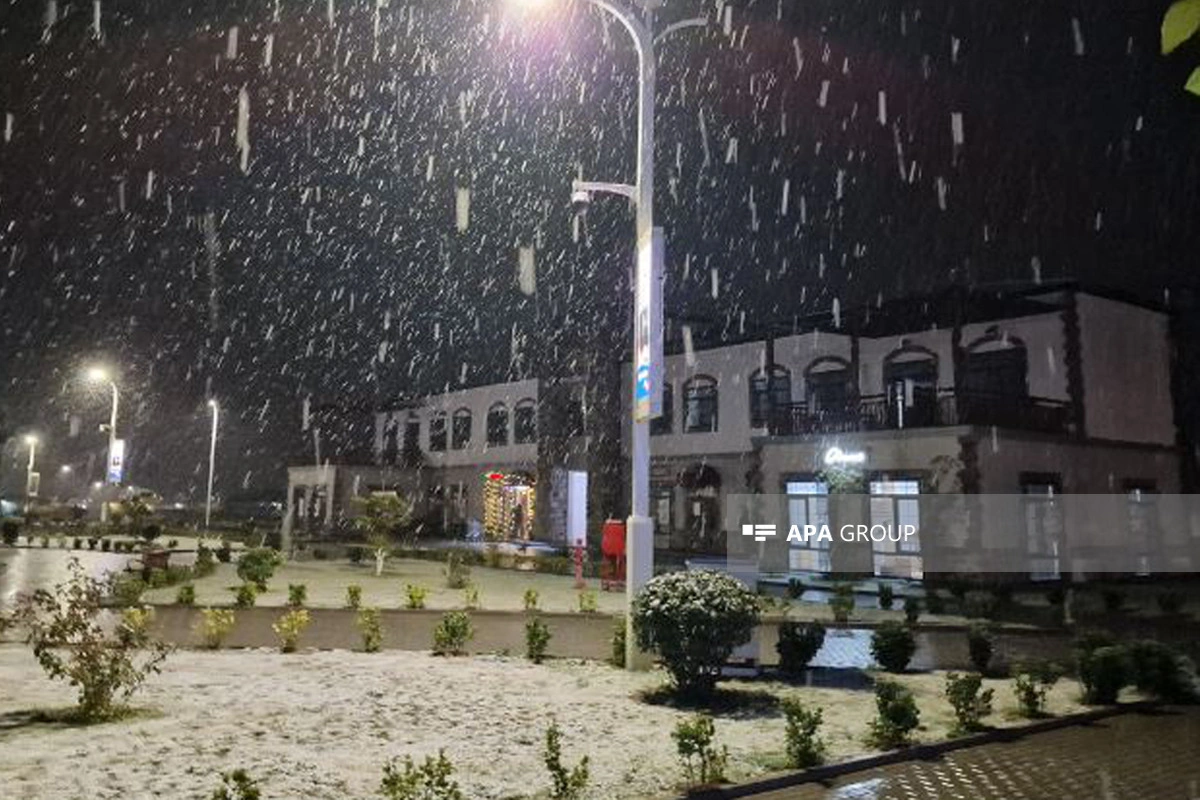 Zəngilanın əksər yerləri ağ örpəyə bürünüb - FOTO