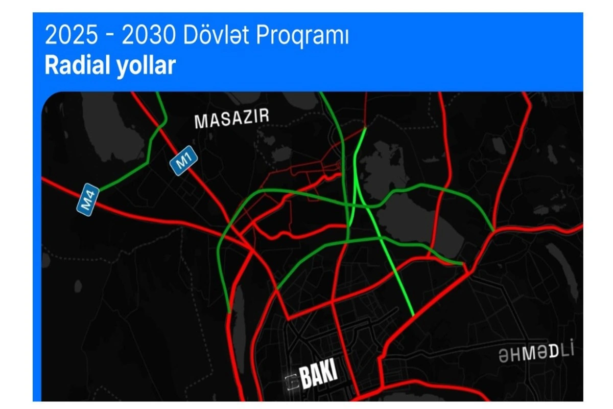 Mehdiabad–Baksol–Ziya Bünyadov prospekti avtomobil yolunun inşası nəzərdə tutulur