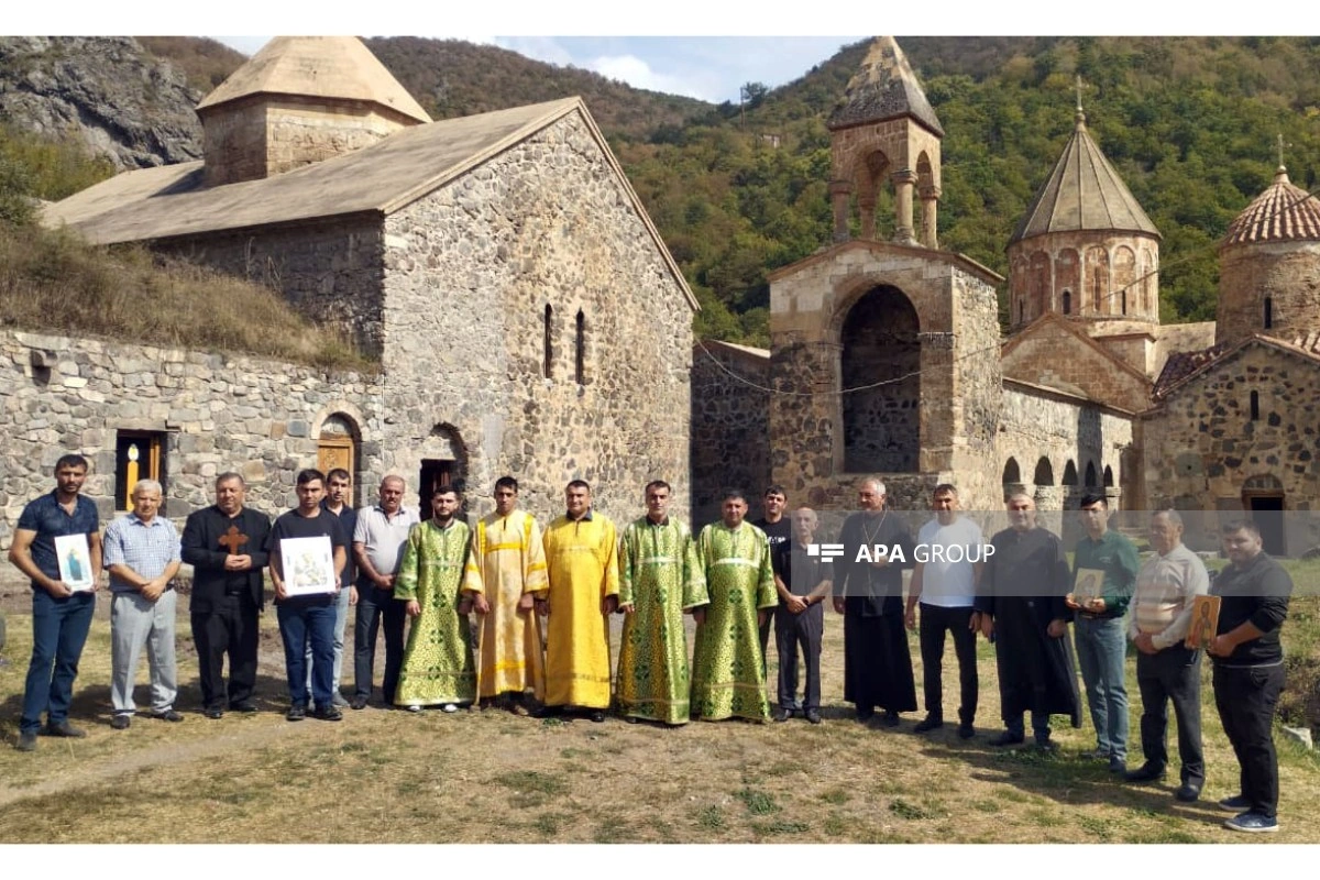 Alban-Udi dini icmasının nümayəndələri Xudavəng monastır kompleksini ziyarət ediblər - FOTO - YENİLƏNİB