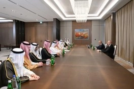 Prezident Ərəb Koordinasiya Qrupuna daxil olan üzv qurumların rəhbər şəxslərini qəbul edib - FOTO