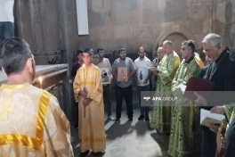 Alban-Udi dini icmasının nümayəndələri Gəncəsər Monastır Kompleksini ziyarət edib - FOTO
