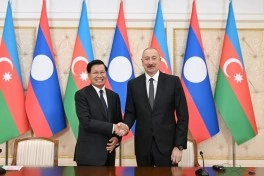 Azərbaycan və Laos prezidentləri mətbuata bəyanatlarla çıxış ediblər - YENİLƏNİB-1