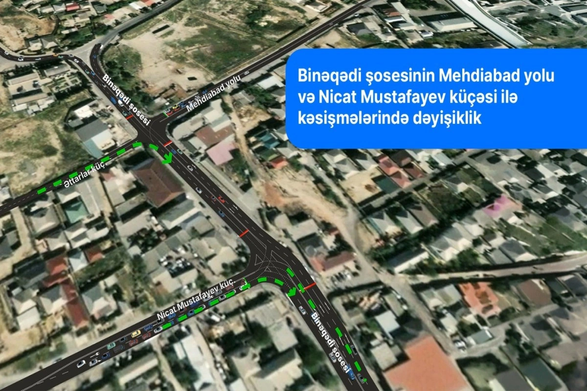 Binəqədi şosesində hərəkətin təşkilində dəyişiklik olunur - VİDEO