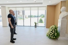 Prezident Xankəndidə əsaslı şəkildə yenidən qurulmuş Mədəniyyət Mərkəzinin açılışında iştirak edib
