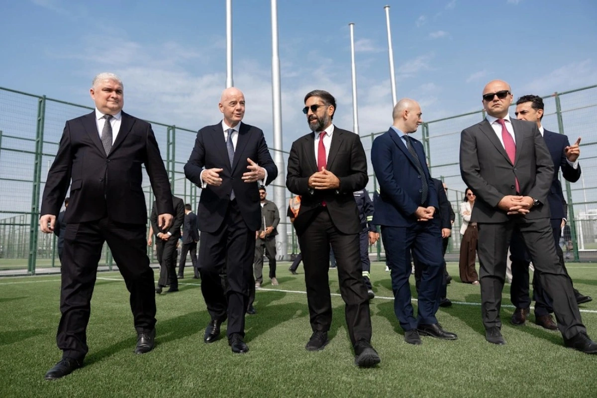 İnfantino Hövsanda inşa olunan meydançalara baxış keçirib - FOTO
