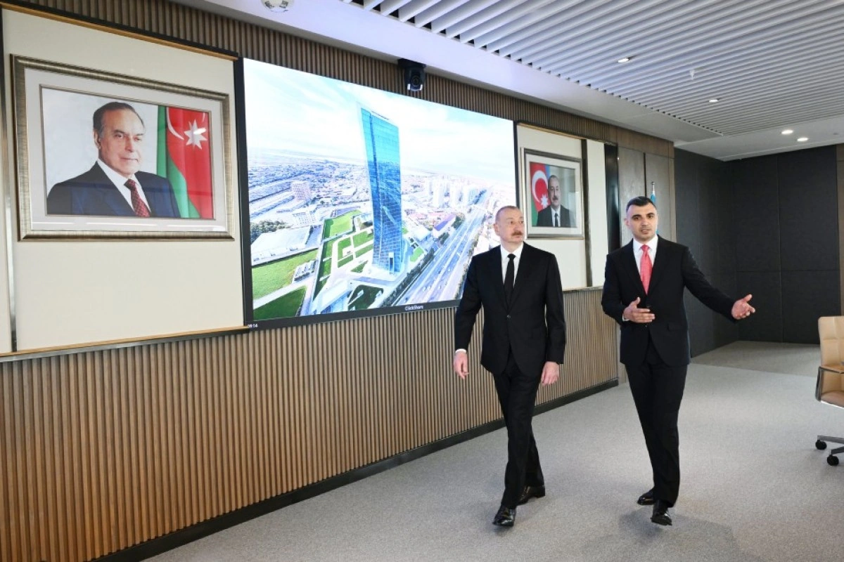 Prezident İlham Əliyev Mərkəzi Bankın yeni binasının açılışında iştirak edib - FOTO