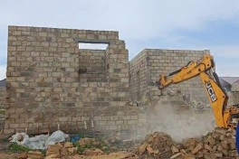 FHN Gəncədə qanunsuz tikililəri söküb - FOTO - VİDEO