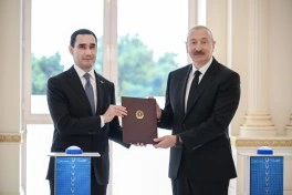 Azərbaycan və Türkmənistan prezidentlərinin iştirakı ilə “Dostlug” tankerinin onlayn formatda hədiyyə olunması mərasimi keçirilib