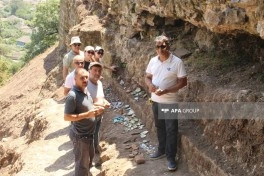 Astarada Əlişa qalasında qazıntılar zamanı qədim memarlıq elementləri aşkarlanıb - FOTO
