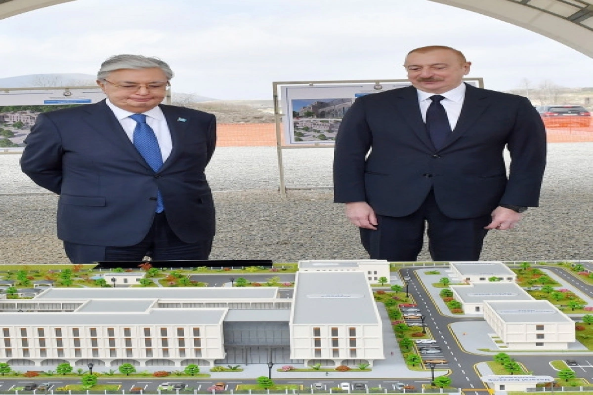 Azərbaycan və Qazaxıstan prezidentləri Füzulidə Mərkəzi Rayon Xəstəxanasının layihəsi ilə tanış olublar - YENİLƏNİB