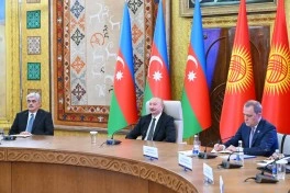 Çolpon-Ata şəhərində prezidentlərin iştirakı ilə Azərbaycan və Qırğızıstan Dövlətlərarası Şurasının 3-cü iclası keçirilib - YENİLƏNİB-1 - FOTO
