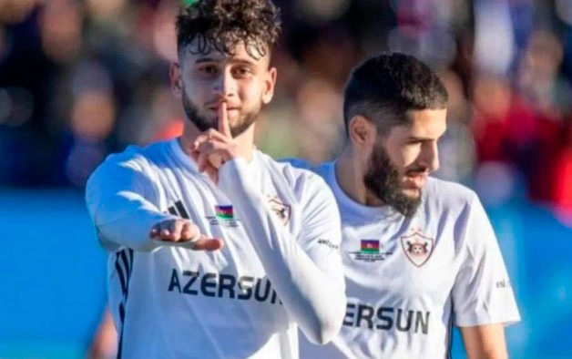 UEFA Xankəndidəki matçdan paylaşım etdi  - Foto