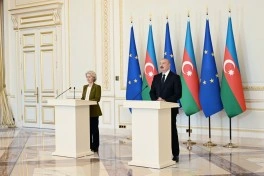 Prezident İlham Əliyev və Ursula fon der Lyayen mətbuata birgə bəyanatlarla çıxış ediblər - - FOTO - YENİLƏNİB-1