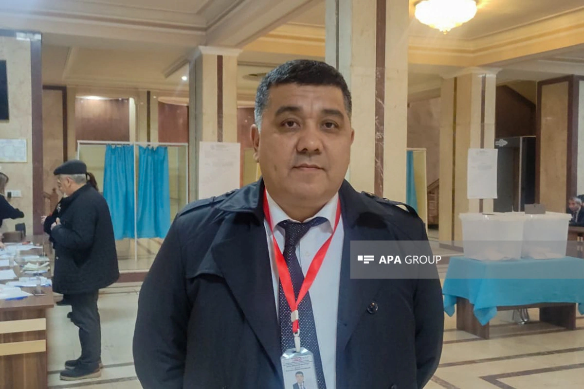 Beynəlxalq müşahidəçi: Azərbaycan xalqının sevinc içində seçkilərə gəldiyini görürük
